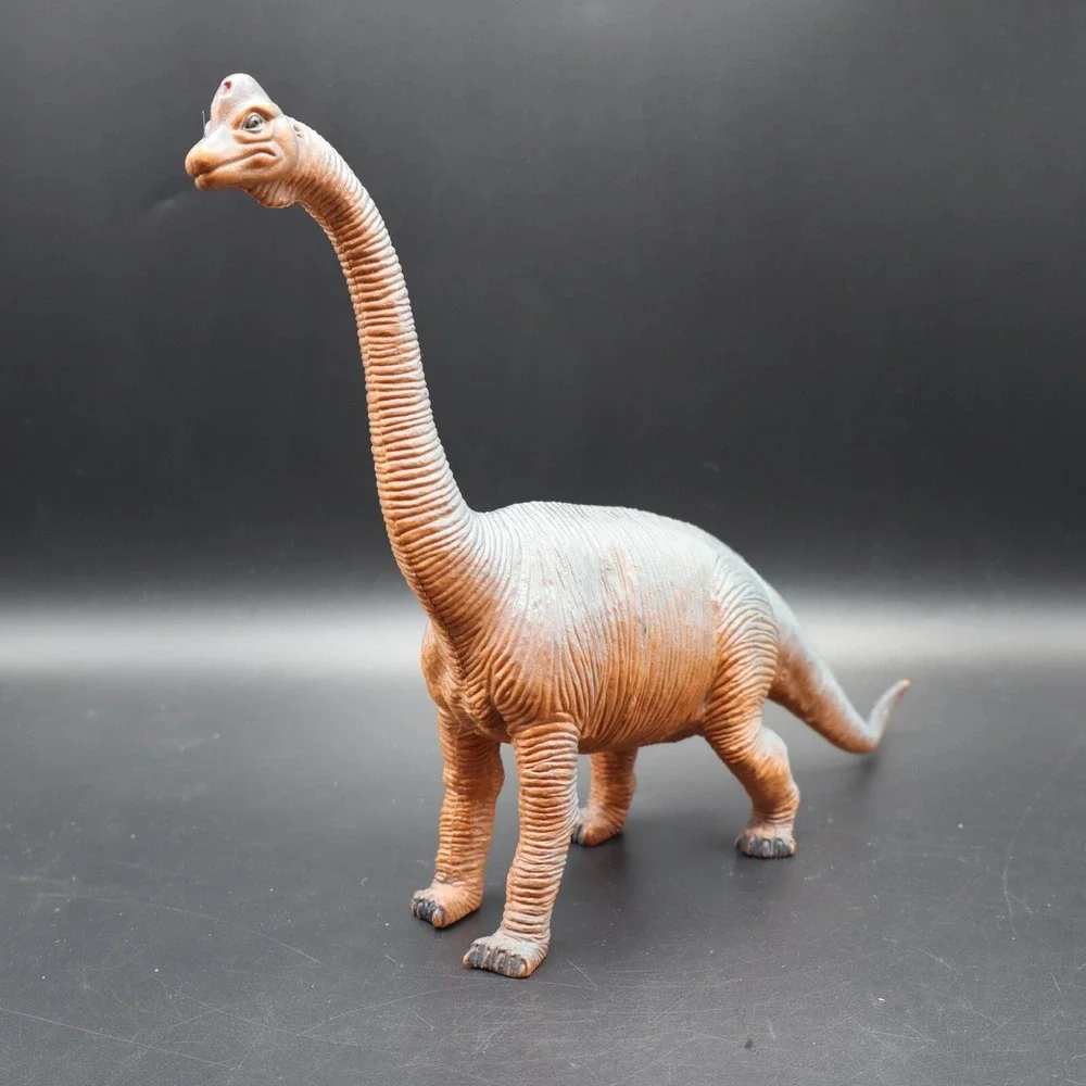 Vintage Imperial Toys Brown and Grey Brachiosaurus Dinosaur Figure